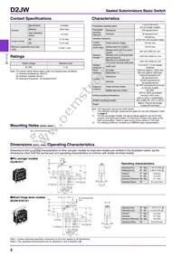 D2JW-01K1A2-MD Datasheet Page 2