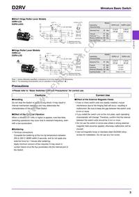 D2RV-L22E Datasheet Page 3