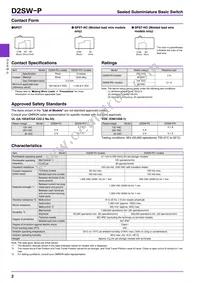 D2SW-P01L1-2M Datasheet Page 2