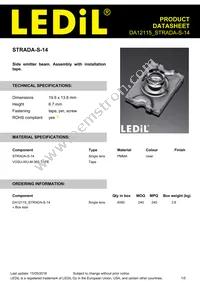 DA12115_STRADA-S-14 Datasheet Cover