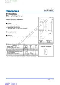 DB2S20500L Datasheet Cover