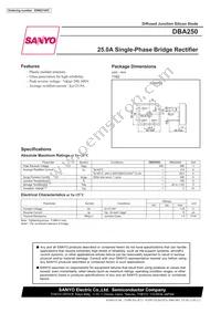 DBA250G Datasheet Cover