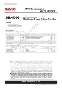 DBA500G Datasheet Cover