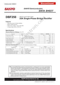 DBF250G Datasheet Cover