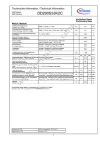 DD200S33K2CNOSA1 Datasheet Page 2