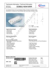 DDB6U180N16RR Datasheet Cover