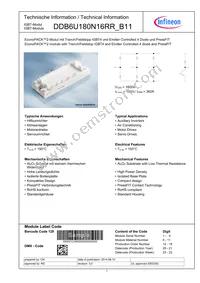 DDB6U180N16RRB11BPSA1 Datasheet Cover