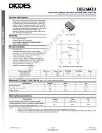 DDC144TU-7 Datasheet Cover