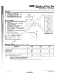 DDTC114GCA-7 Datasheet Cover