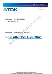 DEA075150HT-8036A1 Datasheet Cover