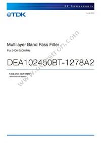 DEA102450BT-1278A2 Datasheet Cover
