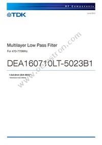 DEA160710LT-5023B1 Datasheet Cover