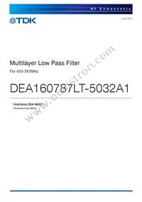 DEA160787LT-5032A1 Datasheet Cover