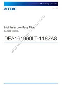 DEA161990LT-1182A8 Datasheet Cover