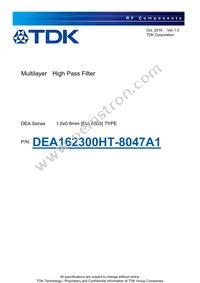 DEA162300HT-8047A1 Datasheet Cover