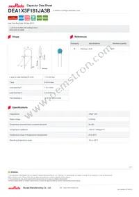 DEA1X3F181JA3B Datasheet Cover