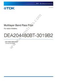 DEA204480BT-3019B2 Datasheet Cover