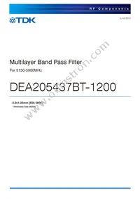 DEA205437BT-1200 Datasheet Cover