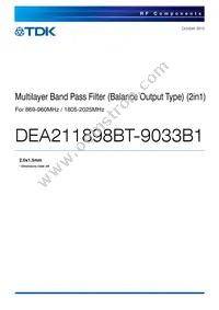 DEA211898BT-9033B1 Datasheet Cover