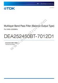 DEA252450BT-7012D1 Datasheet Cover