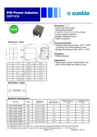 DEP1016NP-330PB Datasheet Cover