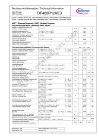 DF400R12KE3HOSA1 Datasheet Cover