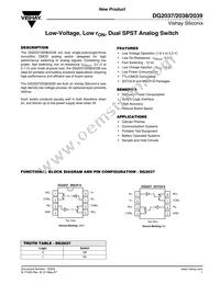 DG2037DQ-T1-E3 Datasheet Cover