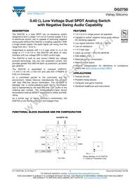 DG2750DN-T1-E4 Datasheet Cover