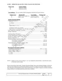 DG441AK/883B Datasheet Cover