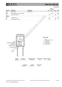 DHG20I600HA Datasheet Page 2