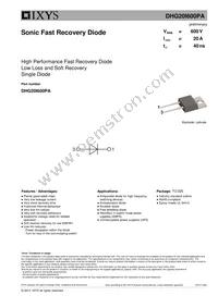 DHG20I600PA Datasheet Cover