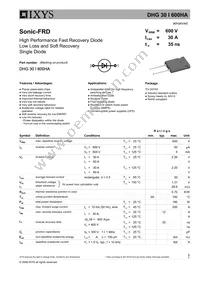 DHG30I600HA Datasheet Cover