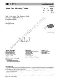 DHG40C600HB Datasheet Cover