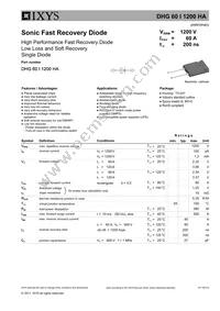 DHG60I1200HA Datasheet Cover