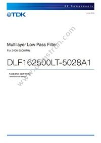 DLF162500LT-5028A1 Datasheet Cover