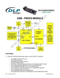 DLP-2232H-PSOC5 Datasheet Cover