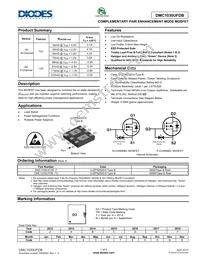 DMC1030UFDB-7 Datasheet Cover