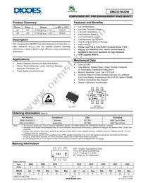 DMG1016UDW-7 Datasheet Cover