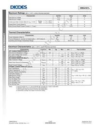 DMG2301L-13 Datasheet Page 2
