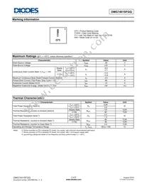 DMG7401SFGQ-13 Datasheet Page 2