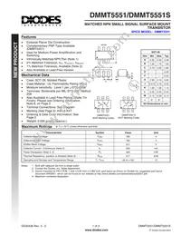 DMMT5551-7 Datasheet Cover