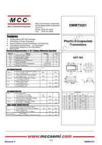 DMMT5551-TP Datasheet Cover