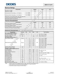 DMN1017UCP3-7 Datasheet Page 2