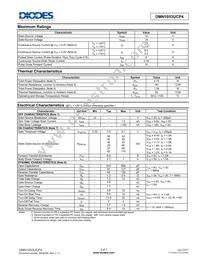 DMN1053UCP4-7 Datasheet Page 2