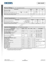 DMN1150UFB-7B Datasheet Page 2