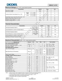DMN2011UFDF-13 Datasheet Page 2