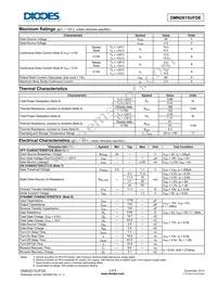 DMN2015UFDE-7 Datasheet Page 2