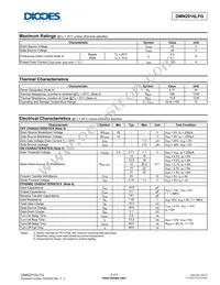 DMN2016LFG-7 Datasheet Page 2