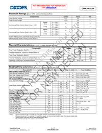 DMN2065UW-7 Datasheet Page 2