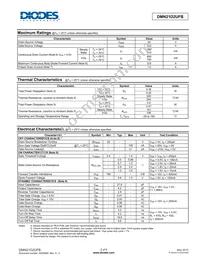 DMN21D2UFB-7B Datasheet Page 2